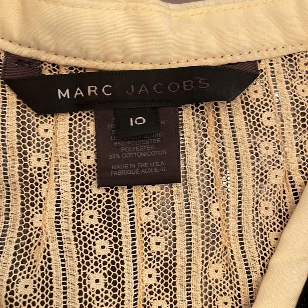 Marc Jacobs Vintage Lace shirt with black velvet trim - Picture 8 of 12